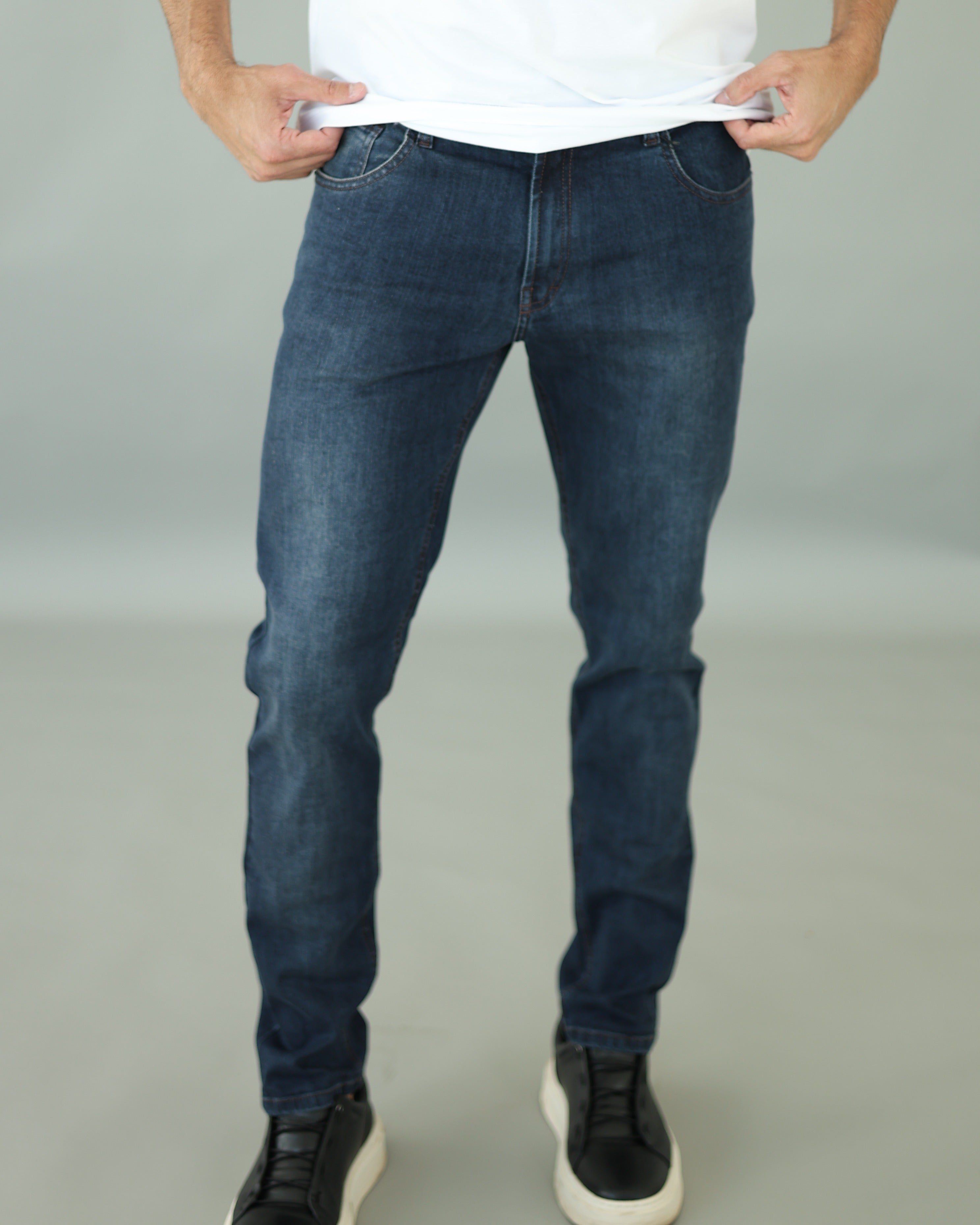 Calça Jeans Deep Slim /Cor:Azul Escuro