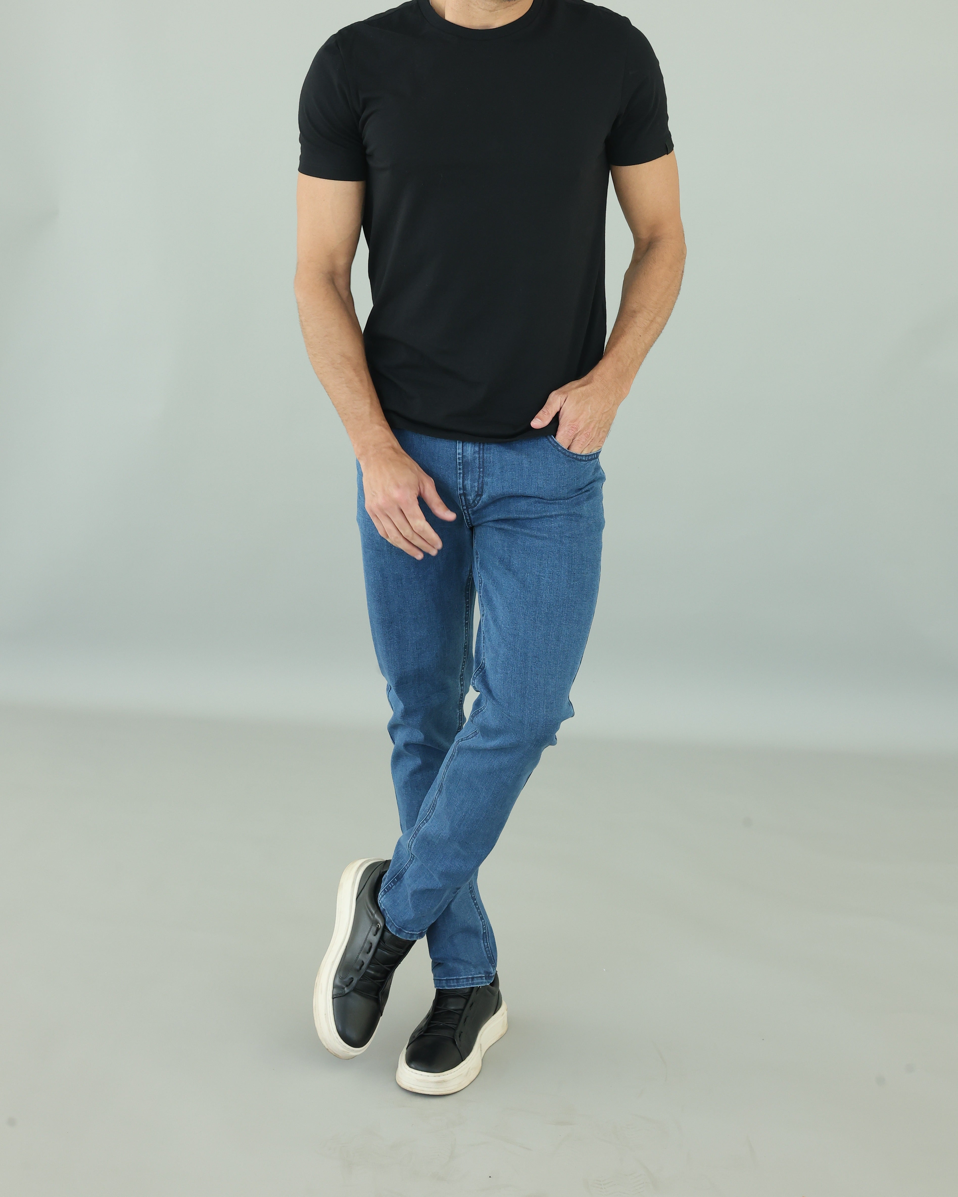 Calça Jeans Light Slim/Cor:Azul claro