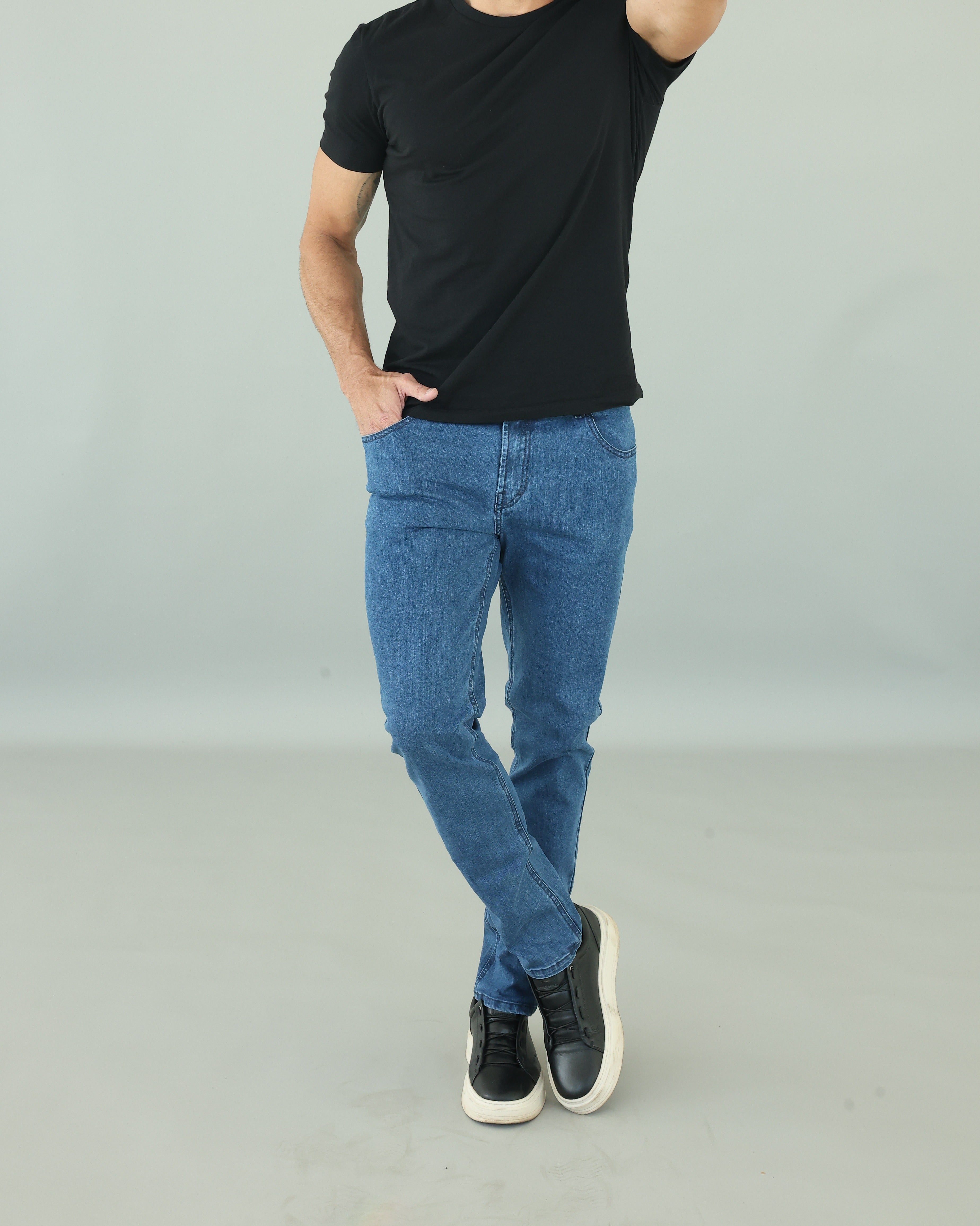Calça Jeans Light Slim/Cor:Azul claro